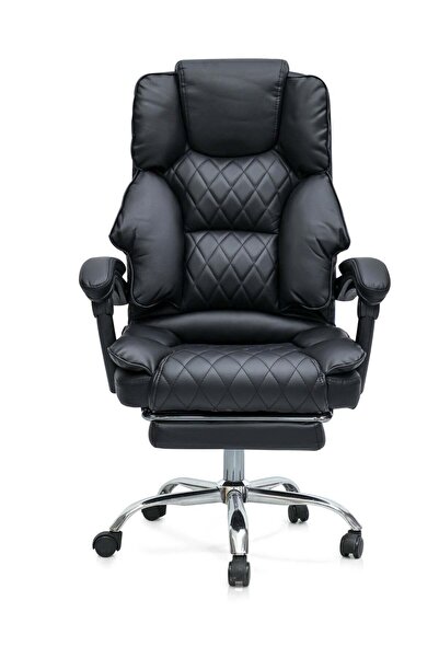 Multi Home Furniture كرسي مكتب تنفيذي مرتفع الظهر قابل للإمالة مع مسند للقدمين