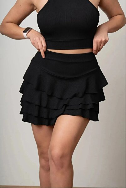 OTD STORE Mykonos Volanlı Mini Etek