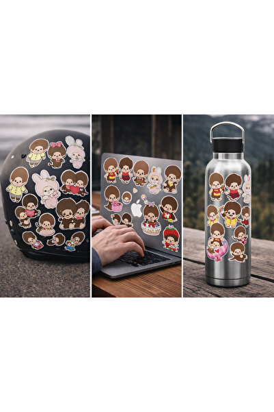 Limitless Design مجموعة ملصقات شخصيات لطيفة - دفتر ملاحظات، كمبيوتر محمول، هاتف