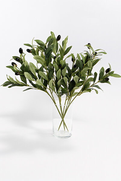 Yapay Çiçek Deposu Yapay Olivea Zeytin Dalı Demeti 45 cm