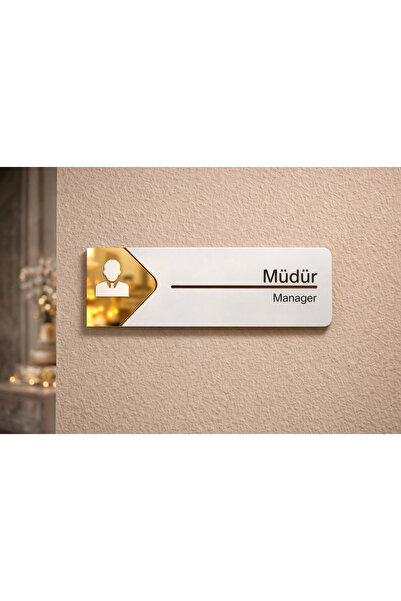 hibiscus Müdür Oda Kapı İsimliği Yönlendirme Tabelası Levhası Kişiselleştiril...