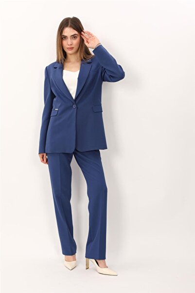 ÖNDER ÖZSOY Oversize Single Button Classic Jacket & Pockets Pipe Leg Trousers...