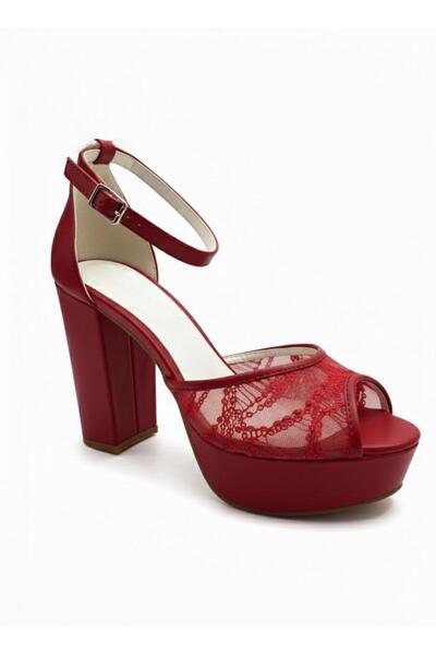 MAJESTE DANTEL ABİYE KADIN TAPUKLU AYAKKABI