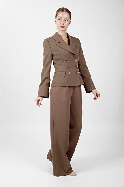 ÖNDER ÖZSOY Men's Collared Buttoned Jacket & Classic Palazzo Women's Trousers...