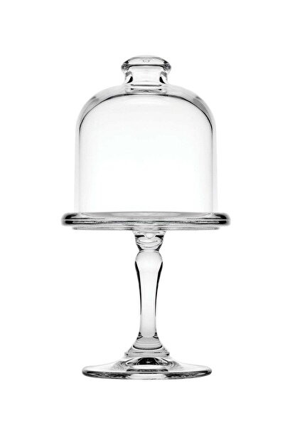 Pasabache Pasabahce Mini Patisserie Footed Glass Plate & Dome