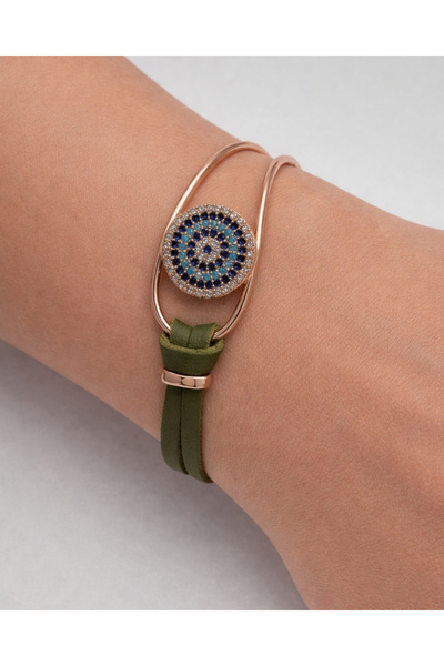 DSA_Aksesuar Elysia Nazar Taşlı Rose Gold Bileklik