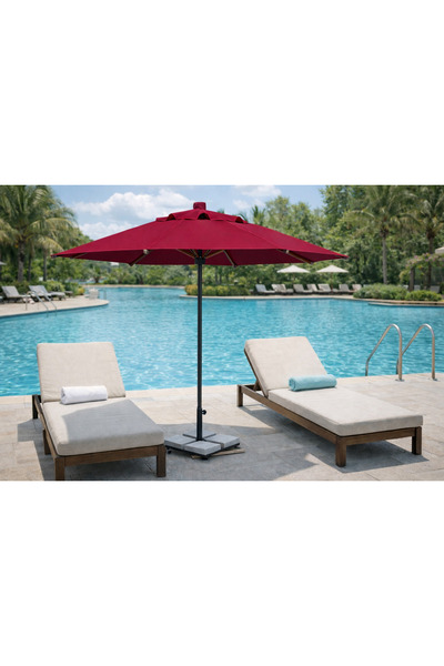 erta 2.25 METRE YUVARLAK Ahşap İskeletli Bahçe Şemsiyesi TümRenk Seçenekleriy...