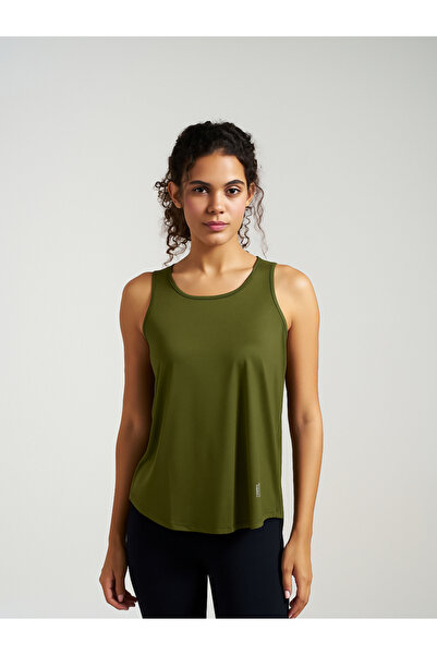 MUNNS AND MARS By Styli Women Olive Box-Pleated Tank Top