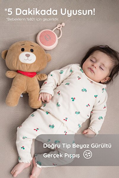 BUDİZZZ Beyaz Gürültü Cihazı | Pışpışlı & Ninnili Ayıcık Uyku Arkadaşı