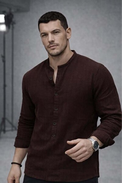 Valiberta Lightweight and Breathable Men's Muslin Half Placket Court Collar O...