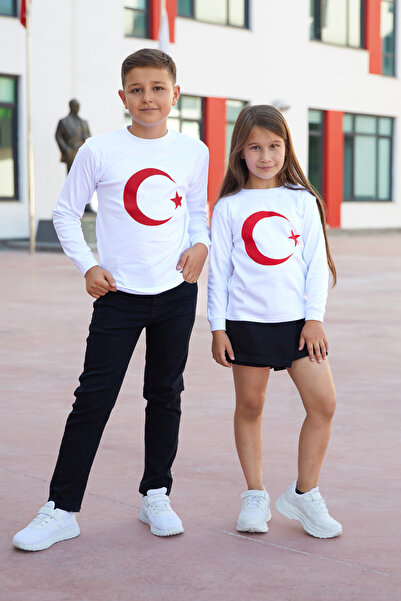 Fulla Moda Hanorac pentru copii cu imprimeu steagul turcesc