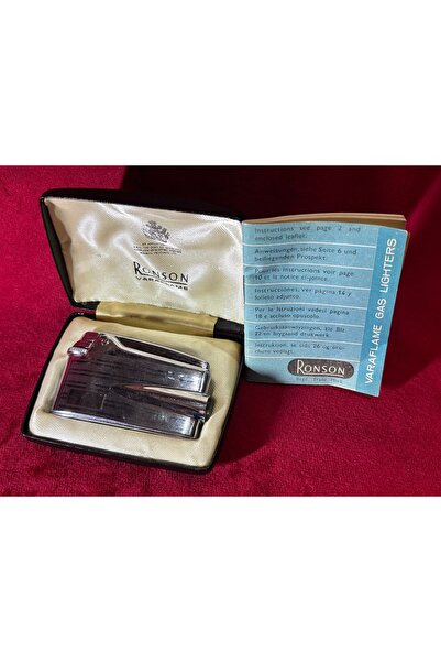 tayfuntufan antika koleksiyon ronson gazlı Çakmak kutusunda - sorunsuz çalışı...