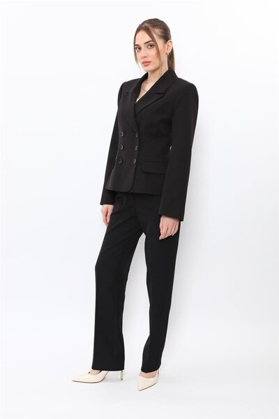 ÖNDER ÖZSOY Men's Lapel Collar Buttoned Jacket & Pocketed Trousers Women's Su...