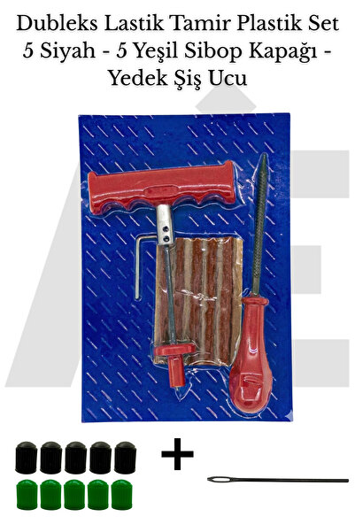 JuneThree Dubleks Lastik Tamir Plastik Set - 5 Adet Kısa Fitil - Fitil Atma A...