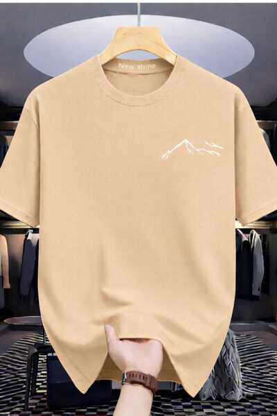New Shine Mountain Printed Stone Color Tshirt