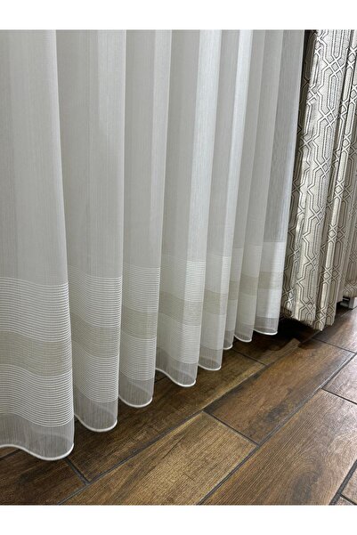 MOAYAD TUL PERDE BAMBU KUMAS ALT ETEGI GOLD CIZGILI KALIN AGIR GRAMAJLI YENI ...