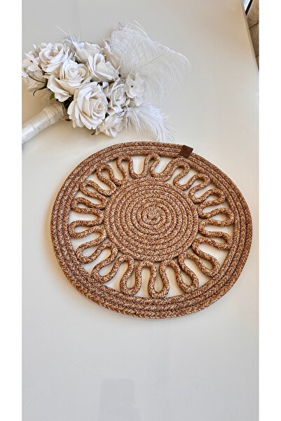 SURENO 2 Adet Yuvarlak Supla, Amerikan Servis, Runner , Tabak Tava Altlığı Su...