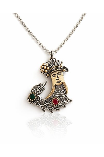 Mardinden Oksitli Telkari Küçük Boy Şahmeran Kolye – Çift Taraflı Kullanım, E...