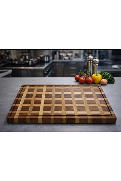 Baywood Natural Walnut Wood Chef Cutting Board 54×34×4 cm – Thick Solid Wood ...