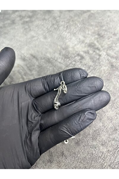 Mos Tespih 1 Adet Gümüş Renk Kadın Ayakkabı Kolye Ucu Anahtarlık Ucu Takı Mal...