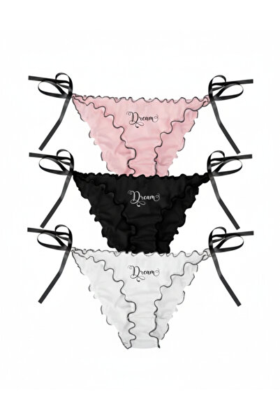 MELİBRA 3-Piece Written Ribbon Bikini