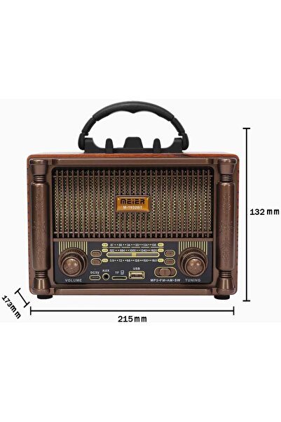 funworld Meier Retro Radyo Taşınabilir Bluetooth Speaker Ve Hoparlör