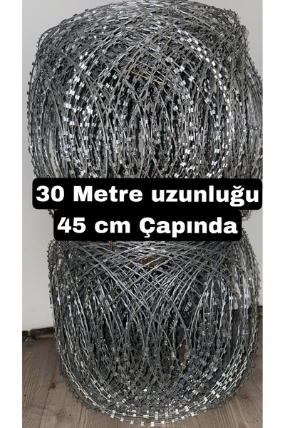 PEÇİNLER Jiletli Tel Galvanize Tel Bahce Tel 45 cm Çapında