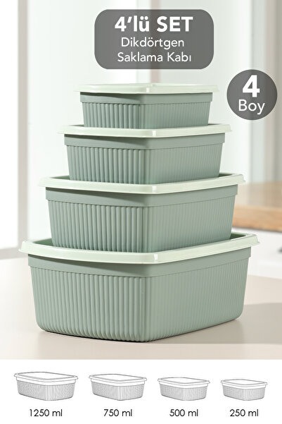 Meleni Home مجموعة من مخطط حاويات تخزين مستطيلة - حاوية طعام مناسبة للميكرووي...