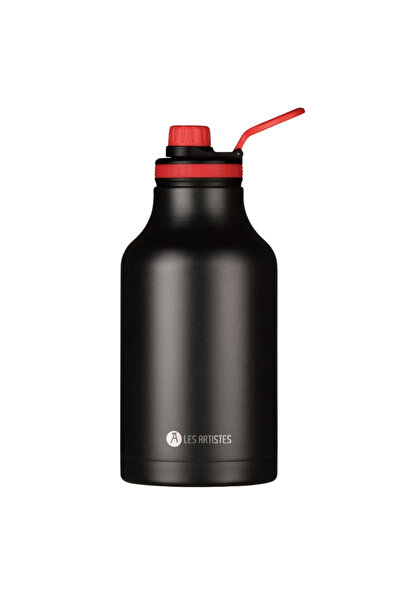 Les Artistes Paris Heat Insulated XL Inox Steel Thermos 2000ml Black