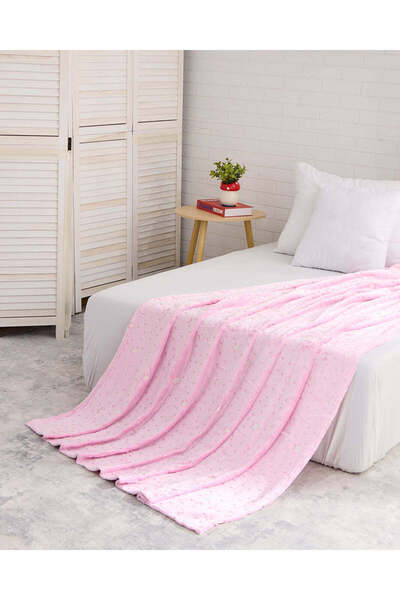 REDTAG Pink Star Glow In The Dark Kids Blanket
