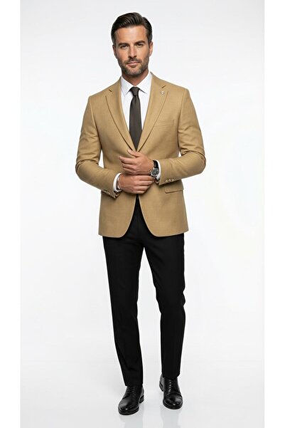Plus Scorpion Men's Slim Fit Classic Jacket Textured Fabric Modern Cut