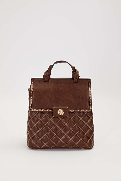 Levidor Coffee Quilted Model Backpack