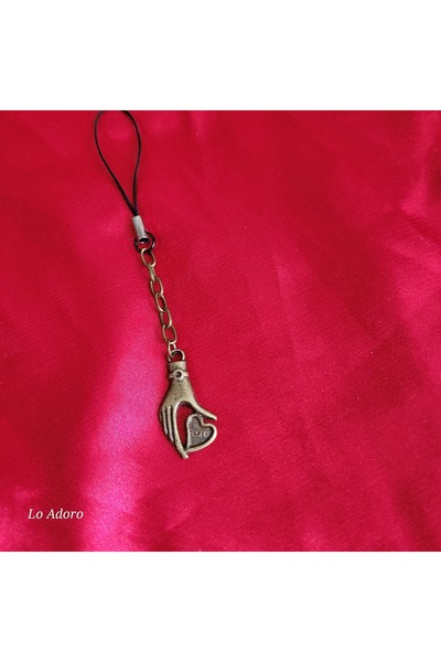 LO ADORO Phone Charm Heart Butterfly Cat Yoga Woman Phone Lanyard Strap Keych...