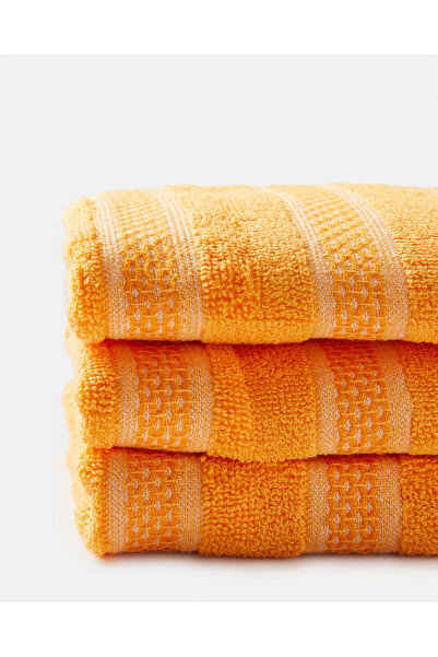 REDTAG Orange Hand Towel Set (3 Piece)