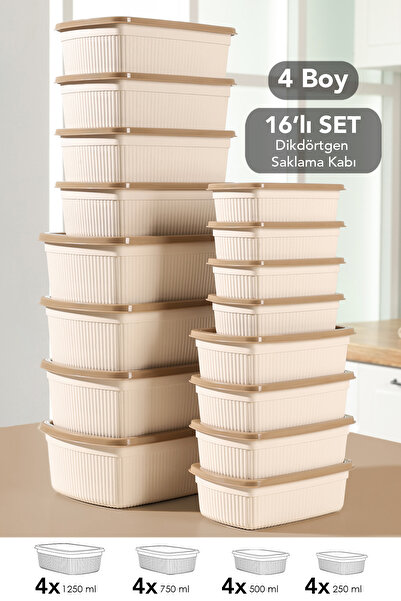 Meleni Home مجموعة من مخطط حاويات تخزين مستطيلة - حاويات طعام مناسبة للميكروو...