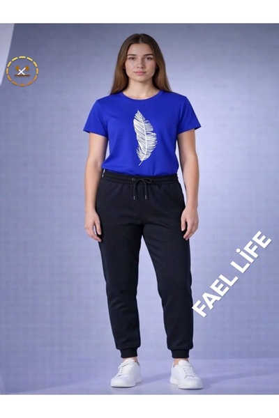 FAEL LİFE UNISEX Oversize Футболка з принтом пір'я та СПОРТИВНИЙ КОМПЛЕКТ