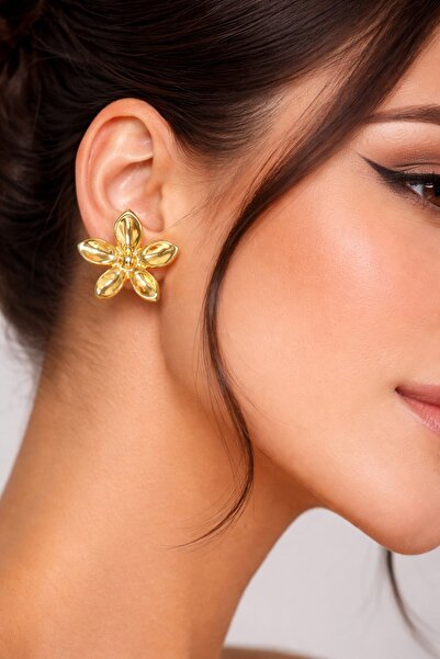 Jack Ferrero أقراط ذهبية على شكل زهرة