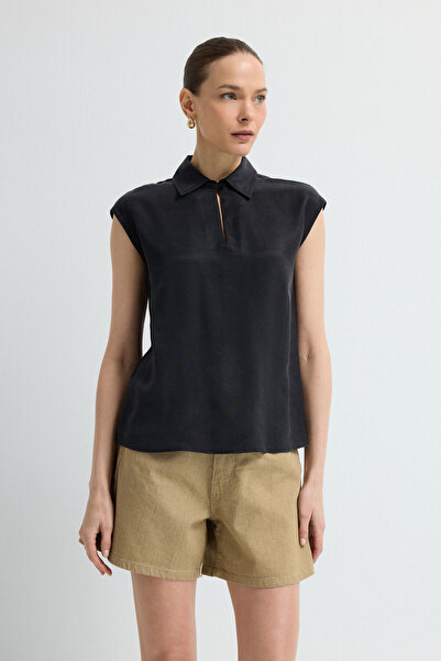 adL Çizgili Kolsuz Bluz