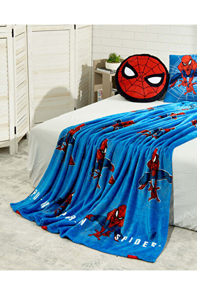 REDTAG Kids Blue Spiderman Printed Glow In Dark Blanket