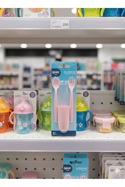 Wee Bebek Çatal Kaşık Seti ve Taşıma Kutusu- Pembe