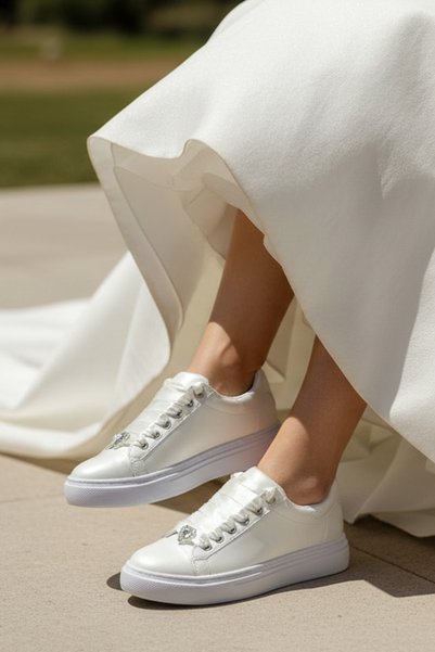 Stilo Ivory Color Sports Wedding Dress Evening Dress Shoes – Very Light and Comfortable for Brides