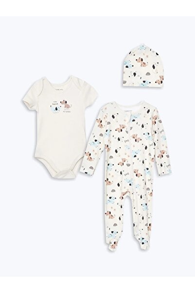 LC Waikiki LCW baby Bisiklet Yaka Erkek Bebek Hastane Çıkış Seti