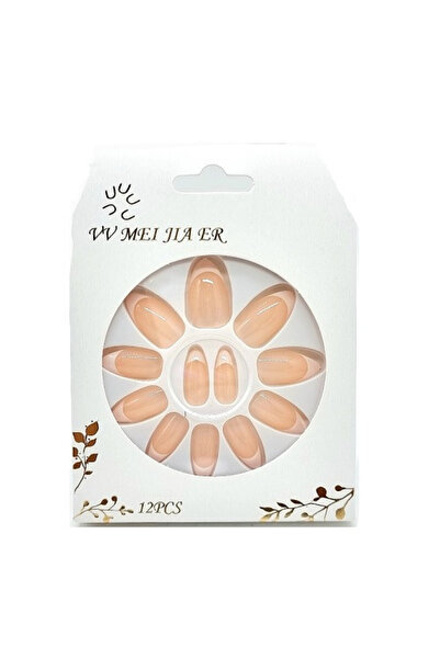 Makeup Set de 12 unghii false franțuzești, VV Meijiaer, 01