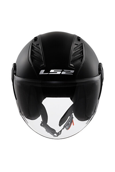 LS2 AIRFLOW2 GLOSS BLACK YARIM MOTOSİKLET KASKI ECE 22.06 ve DOT