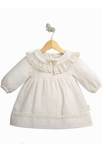 Lumbi Baby Muslin Fabric Long Sleeve Baby Girl Lady Dress
