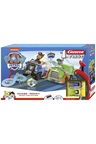 Sunman Carrera Paw Patrol First Ready for Action Controlled Car Race Track Pl...