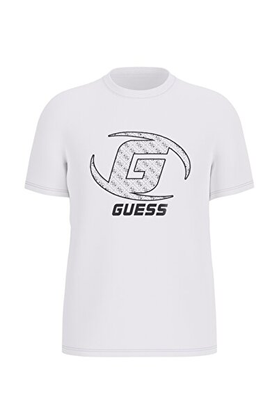 Guess Kele guler rotund mânecă scurtă pentru bărbați alb tricou Z6RI06I3Z14-G011