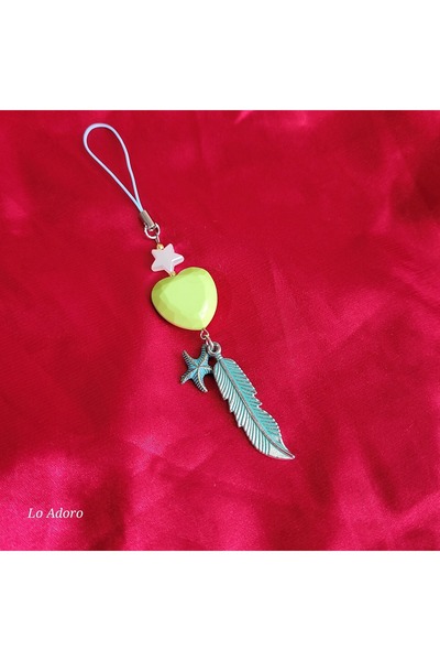 LO ADORO Phone Charm Heart Butterfly Cat Yoga Woman Phone Lanyard Strap Keych...