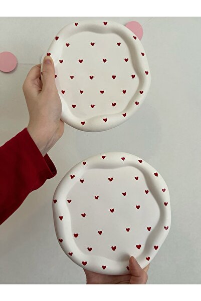 Özalp Decor Sevgililer Günü Hediye Kalpli Dekoratif Tabak Seti()