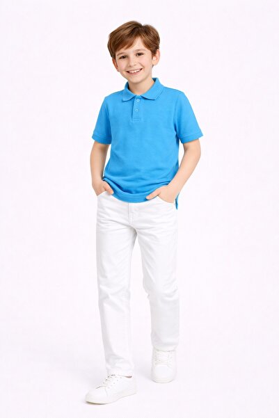 Nacar Erkek Çocuk 23 Nisan 29 Ekim Kısa Kol Lakost&Beyaz Pantolon Gösteri Tak...